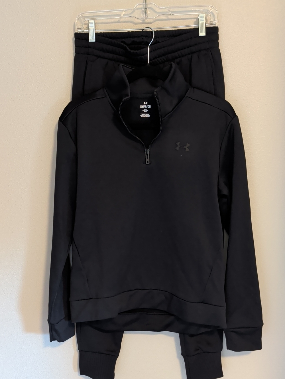 Under Armour Black Performance Quarter-Zip Top and Jogger Set